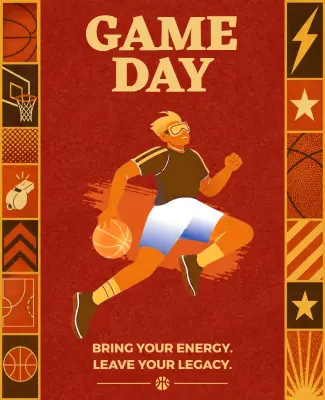 Basketball Game Day Poster Template