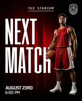 Basketball Next Match Event Poster Template