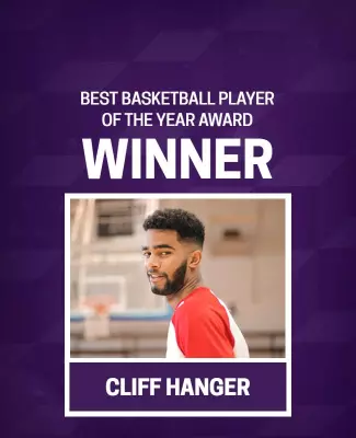 Basketball Player Of the Year Winner Flyer Template