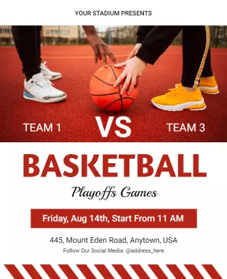 Basketball Plyer Game Flyer Template