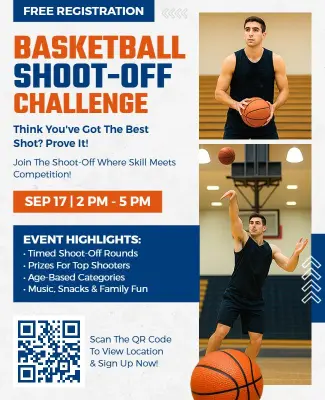 Basketball Shoot-Off Challenge Event Flyer Template
