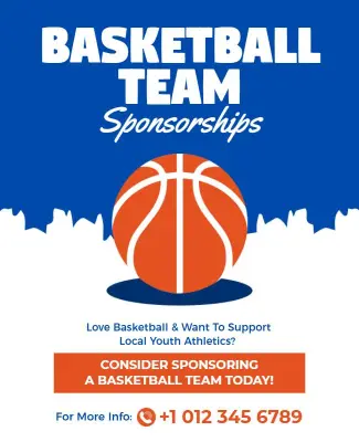 Basketball Team Sponsorship Flyer Template