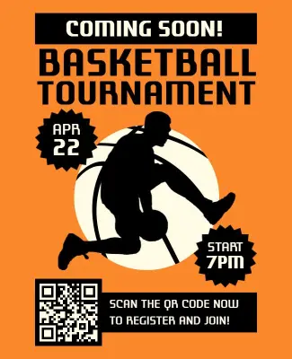 Basketball Tournament Coming Soon Flyer Template