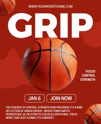 Basketball Training Event Poster Template