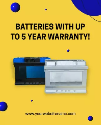 Battery Warranty Promotion Flyer Template