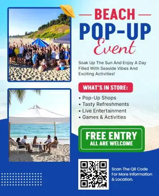 Beach Pop-up Event Flyer Template