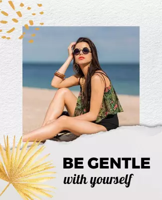 Beach Relaxation Inspirational Quote Flyer Template