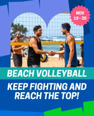 Beach Volleyball Tournament Promotional Poster Template