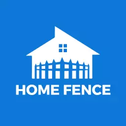 Beautiful White House Design with Secure Home Fence Logo Template