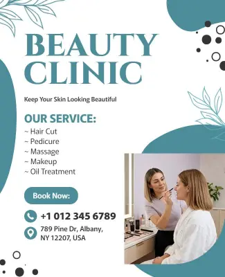 Beauty Clinic Services Promotional Poster Template