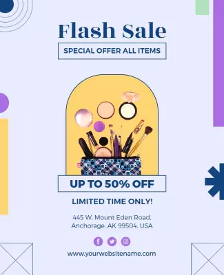 Beauty Products Flash Sale Flyer Template