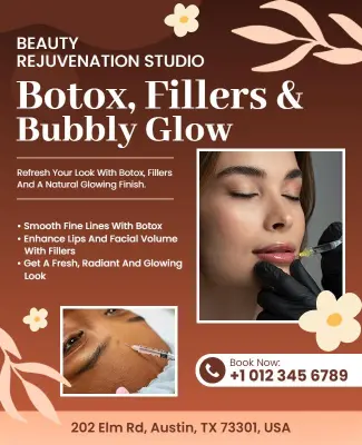 Beauty Rejuvenation Studio Botox and Fillers Flyer Template
