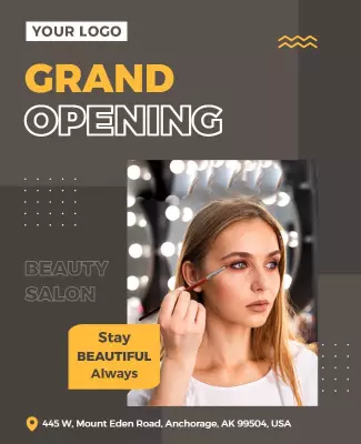 Beauty Salon Grand Opening Flyer Template
