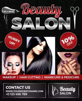 Beauty Salon Offer Flyer Template
