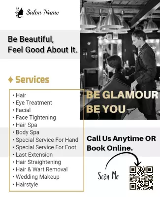 Beauty Salon Spa Service Promotion Flyer Template