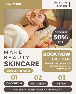 Beauty Skin Care Spa Flyer Template