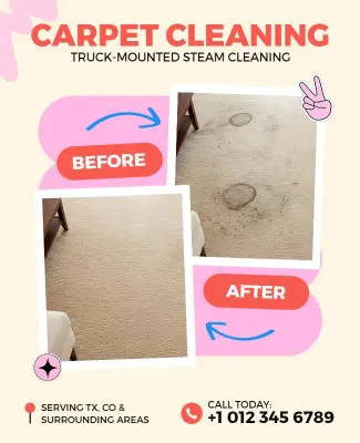 Before and After Carpet Cleaning Flyer Template