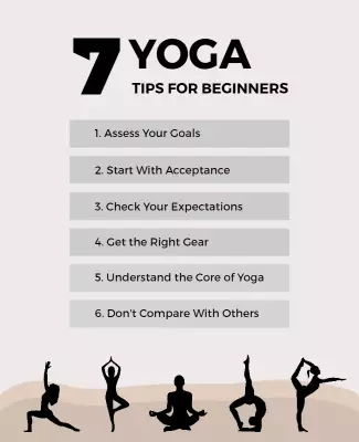 Beginner Yoga Tips Instructional Flyer Template