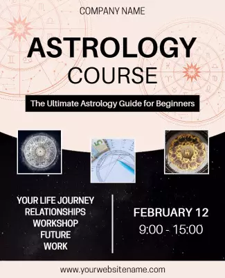 Beginners Astrology Course Workshop Flyer Template