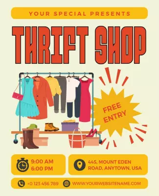Beige Fashion Flyers Template