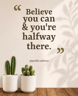 Believe in Yourself Motivational Poster Template