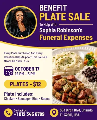 Benefit Plate Sale Fundraiser Flyer Template