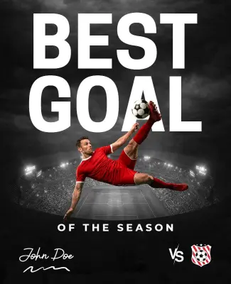 Best Soccer Goal of the Season Poster Template