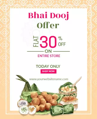 Bhai Dooj Special Discount Offer Flyer Template