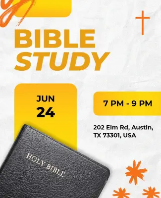 Bible Study Event Poster Template