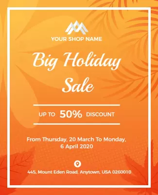 Big Holiday Sale Discount Flyer Template