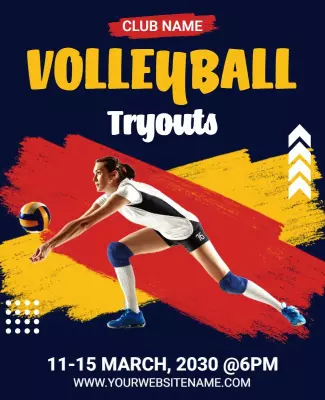 Big Stone and Deep Fir Sports Flyers Template