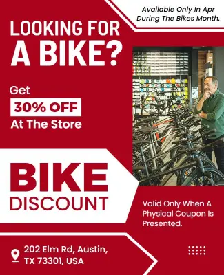 Bike Store Discount Promotion Flyer Template