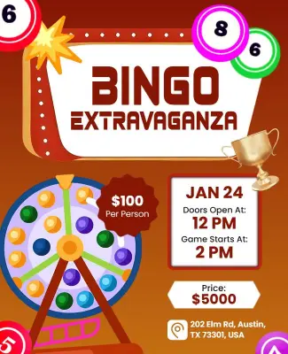 Bingo Extravaganza Event Flyer Template