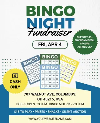 Bingo Night Fundraiser Event Flyer Template