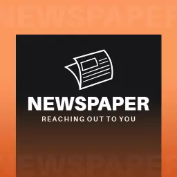 Black and Orange Newspaper Design for Engaging Readers Logo Template