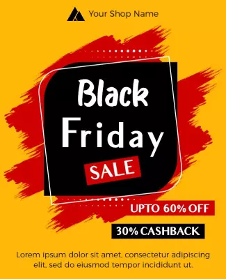 Black Friday Discount Sale Promotion Flyer Template