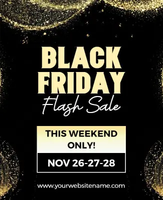 Black Friday Flash Sale Flyer Template