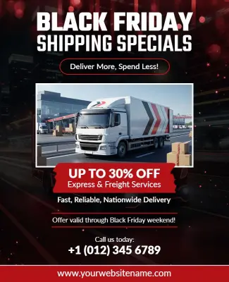 Black Friday Logistics Deals Flyer Template