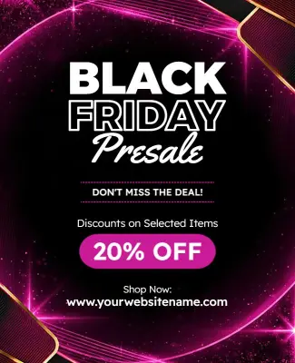 Black Friday Presale Discount Flyer Template
