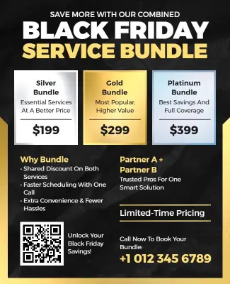 Black Friday Service Bundle Promotional Flyer Template