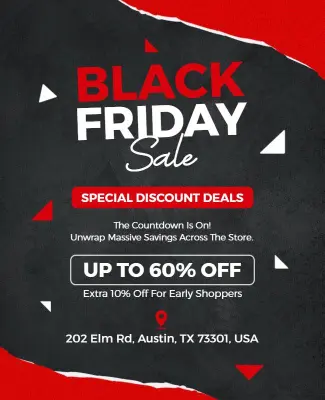 Black Friday Special Discount Deals Flyer Template