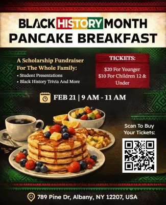 Black History Month Pancake Breakfast Flyer Template