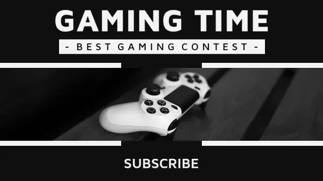 Black Minimalist Gaming Contest YouTube Thumbnail Template