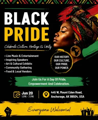 Black Pride Cultural Celebration Flyer Template
