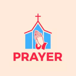 Blue and Red Symbol of Faith Incorporating Prayer Elements Logo Template