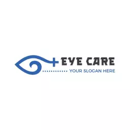 Blue Eye Design Featuring Health and Wellness Focus Logo Template