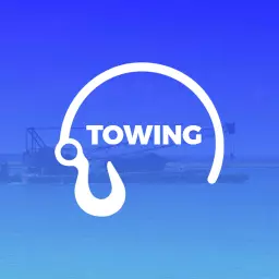 Blue Gradient Design Featuring Towing Services Logo Template