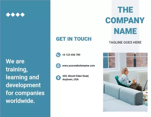 Blue Modern Corporate Training and Development Brochure Template