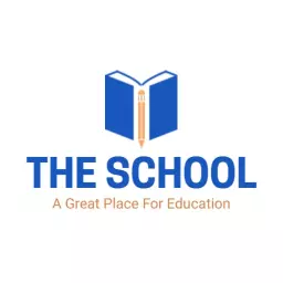 Blue Open Book with Pencil Symbolizing School Education Logo Template