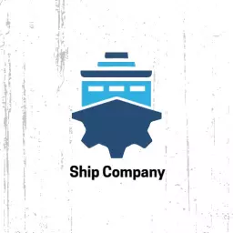 Blue Ship Design Representing Industrial Shipping Sector Logo Template
